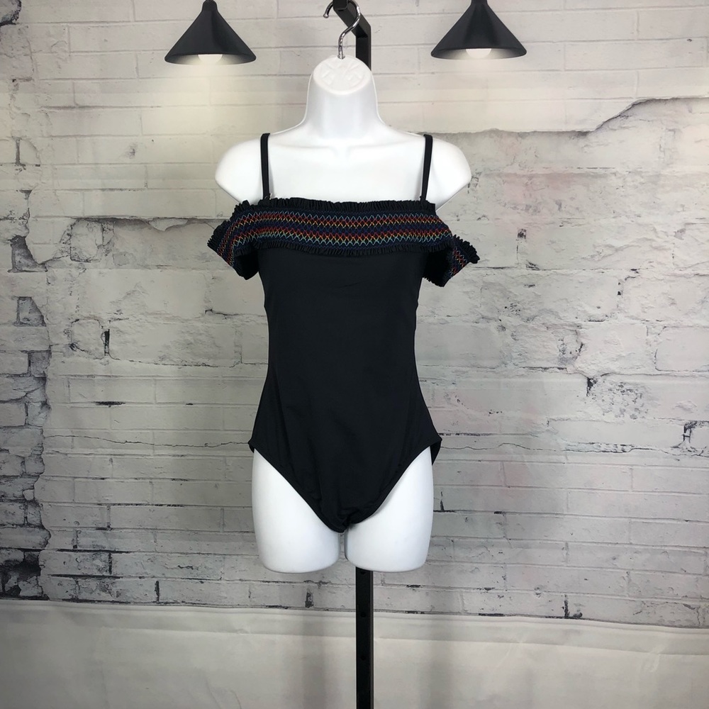 Blue Rod Bettie Off Shoulder Bandeau Black 1183 - Picture 7 of 8